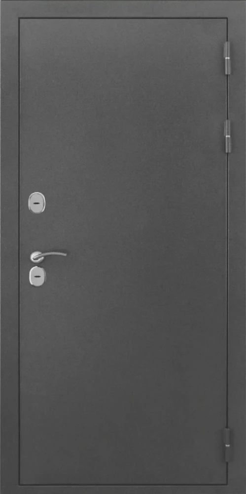 Входная дверь ДвериПРО L-Термо серебро ФЛ-677 (10мм, белый матовый) DPRO200220 внешняя сторона