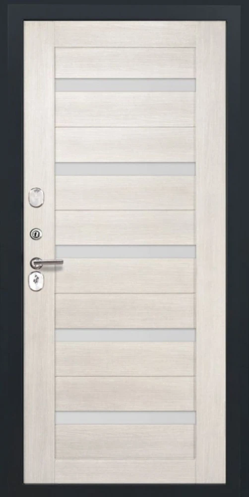 Входная дверь ДвериПРО Модель L-48 СБ-1 (ст. белое, 16мм, беленый дуб) DPRO201361 внутренняя сторона