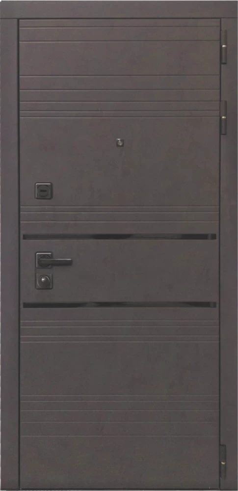 Входная дверь ДвериПРО L-43 Алиса (16мм, ПВХ ясень белый, зеркало) DPRO195347 внешняя сторона