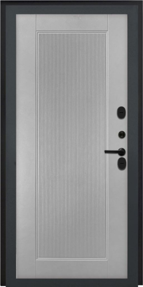 Входная дверь ДвериПРО L-Термо серебро ПВХ 10мм Астрод Velutto Grigio DPRO195708 внутренняя сторона