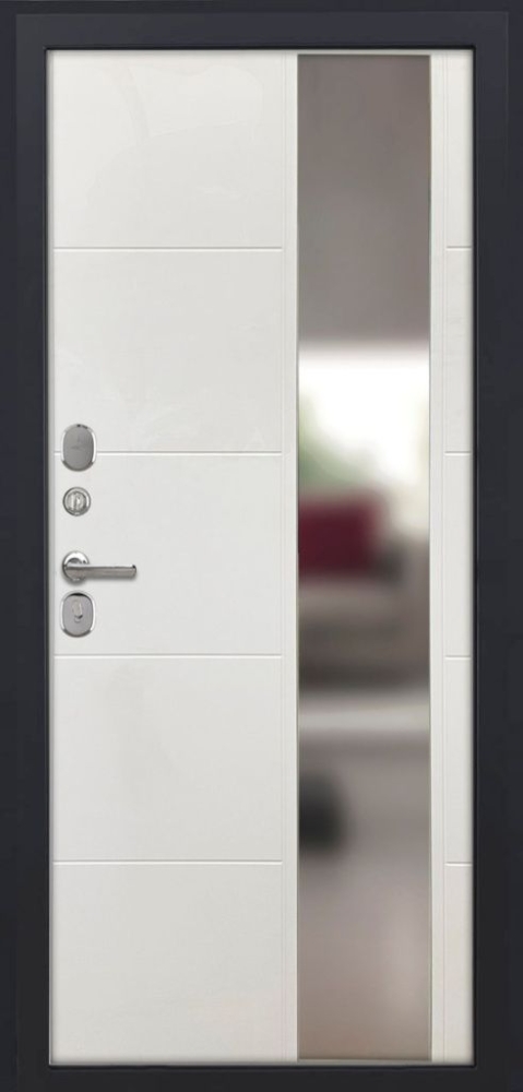 Входная дверь ДвериПРО L-45 ФЛЗ-649 капучино (зеркало) DPRO195745 внутренняя сторона