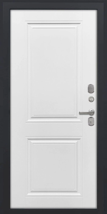 Входная дверь Берген ФЛ-677 (10мм, белый матовый) внутренняя сторона